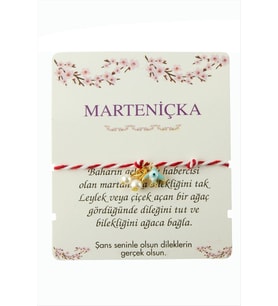 Kırlangıç İnci Marteniçka İp Bileklik (Kırmızı)