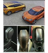 Clio Otomatik Vites Topuzu Kılıfı ,Hakiki Deri El Yapımı (Kırmızı)