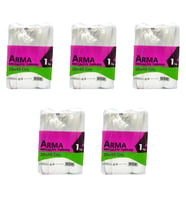 Naksan Arma Şeffaf Naylon 4 lük 28x45 Cm. Bakkaliye Poşeti Torbası - 1 Kg. - Ort. 115 Adet - 5 Paket  (Beyaz)