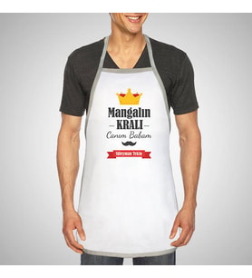 Kişiye Özel Mangalın Kralı Babam Mutfak Önlüğü
