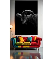 GOAT KEÇİ V1 Ev Duvar Salon Güzellik Salonu Ofis Dükkan Dekarasyon Kanvas Tablo (Çok Renkli)