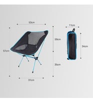 FUNKY CHAIRS Ultralight 900 gr Alüminyum Katlanır Kamp Sandalyesi - Mavi