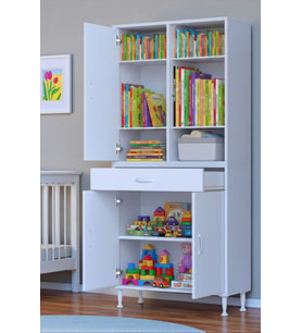 Eliusta Rivo 4 Raflı Banyo/Mutfak Dolabı 75 cm Beyaz Renkli  Çok Amaçlı Dolap 75x173x32,5 cm Ebatlarında