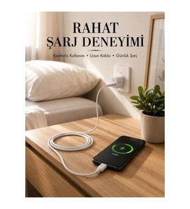 2 Metre USB-A to Type-C Şarj Kablosu, Hızlı ve Güvenilir Bağlantı
