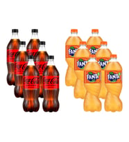 Coca-Cola Zero 1 lt - Fanta 1 lt 12 li Karma Koli