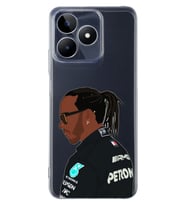 Realme C53 Uyumlu Lewis Hamilton Desenli Şeffaf Telefon Kılıfı