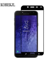 Samsung Galaxy J4 Ekran Koruyucu Full Tam Kaplayan Kavisli Tempered Cam (Siyah)