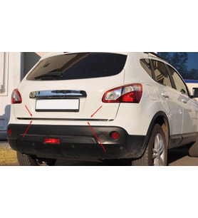 Nissan Qashqai Formlu Krom Bagaj Alt Çıta 2010-2013 Paslanmaz Çel