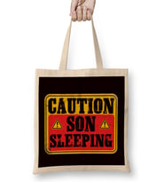 Caution Son Sleeping Family Baby Newborn Children Brother Bez Çanta Uzun Saplı