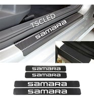 Samara Karbon Kapı Eşiği Kaplama Sticker Yapıştırma (4 Adet) zz119