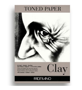 Fabriano Toned Paper Clay Eskiz ve Çizim Blok 120 gr. A3 50 yp. Kil Rengi 