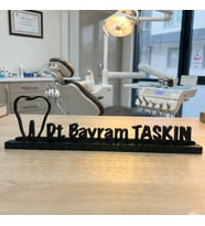 Dişci Temalı Kişiye Özel Dekoratif Masaüstü İsimlik