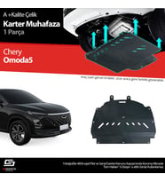S-Dizayn Chery Omoda5 Çelik Karter Muhafaza 2022 Üzeri A+ Kalite (Karışık)