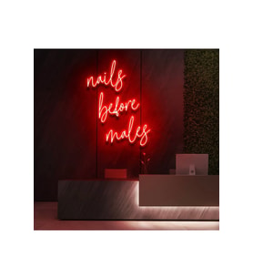 Nails Before Males Yazılı Neon Tabela