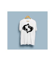 Oversize Balık Burcu Tasarım Unisex T-shirt (Beyaz)