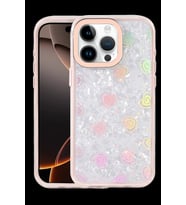 Pilelistore   Apple iPhone 16 Pro Lumi Desenli Kapak - Pembe