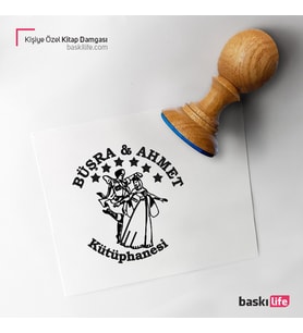 Kişiye Özel Kitap Damgası Kitap Mührü Kaşe Kitap Mühür Özel Damga 01
