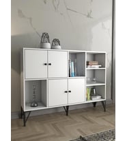 Wood'n Love Rüzgar 140 Cm Metal Ayaklı Konsol - Beyaz / Siyah