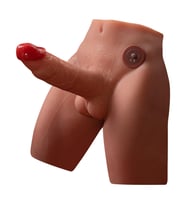 LilituShop 2 İşlevli Gerçekçi Ölçülerde Realistik İleri Geri Hareketli 17 cm Penisli Anal Girişli Erkek Vücut