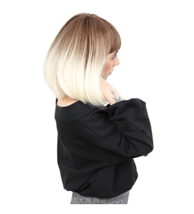 Kısa Küt Perçemli Fiber Sen Peruk / Kumral / Platin Ombreli