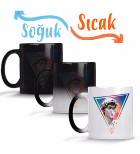 Vaporwave Sihirli Kupa Bardak Porselen