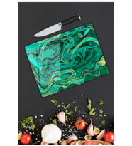 Renkli Tuval  Cam Kesme  ve Sunum Tahtası  25 Cm X 35 Cm