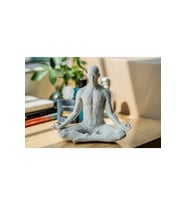 Yoga/Meditasyon Yapan İskandinav Tarzı Biblo Heykel Figür Dekor Dekorasyon Hediyelik Denge ve Huzur
