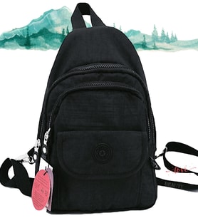 MEGA BAG's Mega Çanta Kadın Krinkıl Küçük Boy Çapraz ve Sırt Çantası Siyah bty222