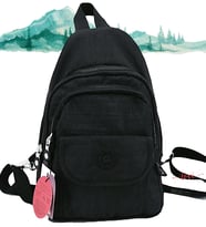 MEGA BAG's Mega Çanta Kadın Krinkıl Küçük Boy Çapraz ve Sırt Çantası Siyah bty222