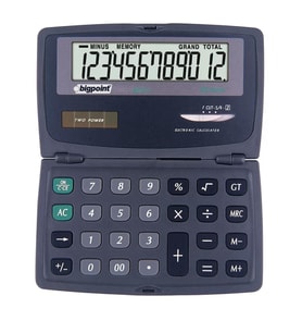 Bigpoint Hesap Makinesi Cep Tipi 12 Hane