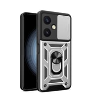 Vivo Y27 Kılıf Pars Lens Yüzüklü  - Gümüş