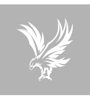 Kartal Araba Sticker siyah 19x21 CM (Beyaz)