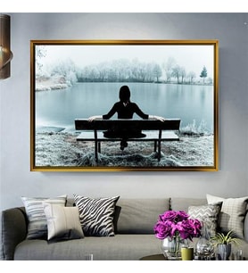 Altın Çerçeveli dekoratif tablo l442 (Gold)