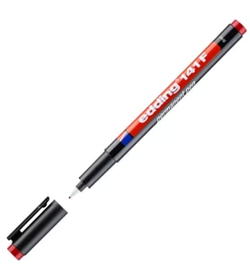 EDDİNG 141F ASETAT KALEMİ 0.6mm KIRMIZI