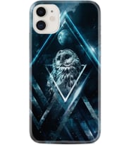 Apple iPhone 11 12 13 Mini Kılıf Desemli Silikon Old Owl 1649