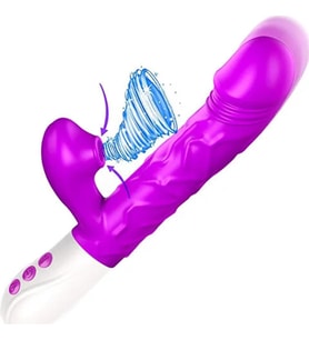 LilituShop USB Şarjlı 7 Klitoris Emme ve İleri Geri Fonksiyonlu Tireşimli Teknolojik Vibratör