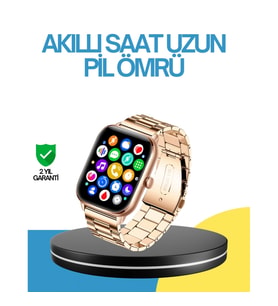 Mey İthalat® AMOLED Ekranlı Türkçe Menülü Akıllı Saat Bluetooth Görüşmeli