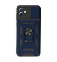 Samsung Galaxy A04e Kılıf Pars Lens Yüzüklü Silikon - Lacivert
