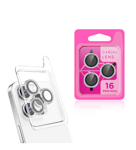 Apple iPhone 16 Pro Uyumlu Zore CL-06 Kamera Lens Koruyucu (Gümüş)