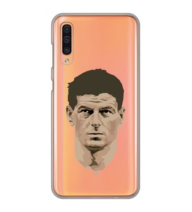 Samsung Galaxy A70 Uyumlu Steven Gerrard Tasarımlı Şeffaf Telefon Kılıfı