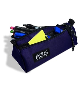 Jacbag Dual Prime İki Bölmeli Üçgen Mor Kız Çocuk/Kadın Kalem Çantası (Çok Renkli)