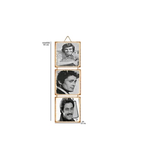 Tarık Akan Cüneyt Arkın Kadir İnanır Üçlü 20x20 Cm Ahşap Poster