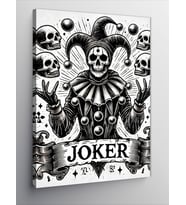 Kanvas Tablo Joker Kafatası Deseni