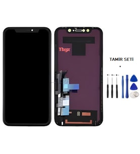 Tkgz - iPhone XR Uyumlu Lcd Ekran Dokunmatik -A- Kalite (GX MARKA) + TAMİR SETİ