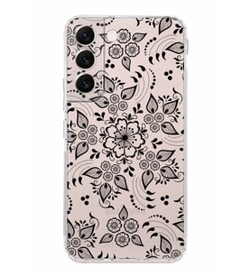 Samsung Galaxy S22  Kamera Korumalı Kapak Nostalji Desen Tasarımlı  Şeffaf  Kılıf