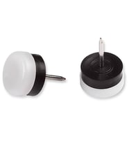 Masa Sandalye Altı Çivili Plastik Kayak Beyaz 18mm 8 Adet
