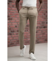 Regular Fit Likralı Penye Kumaş Beli İplikli Ve Lastikli Jogger Pantolon