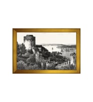 Manzara Temalı Kanvas Tablo 80 x 110 cm Gold Çerçeve