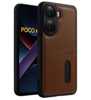 X7 Pro Kılıf Sara Kartvizitli Deri Kılıf - Taba