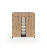 Arges Dolap 18 Raflı 9 Kapaklı 220x30x243 Antrasit-Çam/Aytaşı